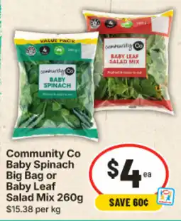 IGA Community Co Baby Spinach offer