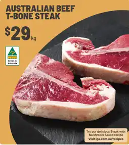 IGA Australian Beef T-Bone Steak offer
