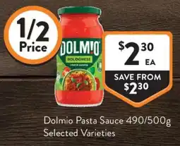 Foodworks Dolmio Pasta Sauce offer