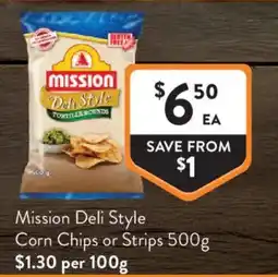 Foodworks Mission Deli Style Tortilla Rounds offer