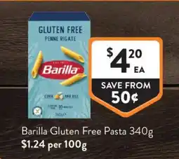 Foodworks Barilla Gluten Free Pasta offer