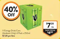 Foodworks V Energy Drink Cans offer