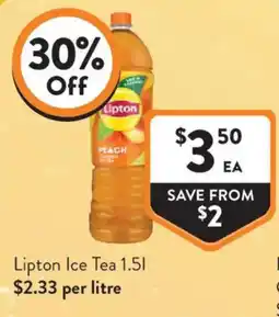 Foodworks Lipton Ice Tea offer