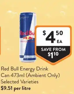 Foodworks Red Bull Energy Drink offer