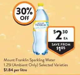Foodworks Mount Franklin Sparkling Water offer