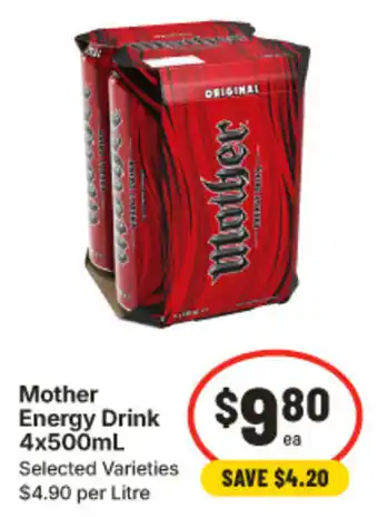 IGA Mother Energy Drink offer