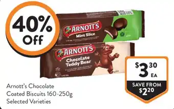 Foodworks Arnott's Chocolate Coated Biscuits offer