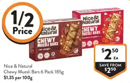Foodworks Nice & Natural Chewy Muesli Bars offer