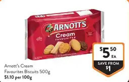 Foodworks Arnott's Cream Favourites Biscuits offer