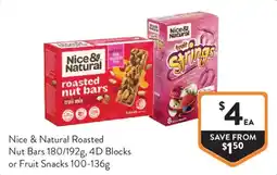 Foodworks Nice & Natural Roasted Nut Bars offer