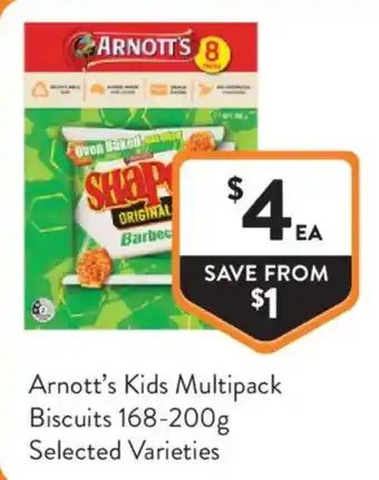 Foodworks Arnott's Kids Multipack Biscuits offer