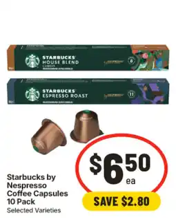 IGA Starbucks by Nespresso Coffee Capsules offer