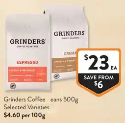 Foodworks Grinders Coffee beans Selected Varieties offer