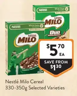 Foodworks Nestlé Milo Cereal offer