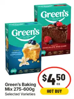 IGA Green's Baking Mix Selected Varieties offer