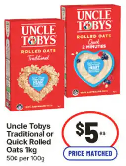 IGA Uncle Tobys Rolled Oats offer