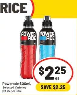IGA Powerade 600mL offer