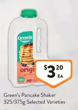 Foodworks Green's Pancake Shaker offer