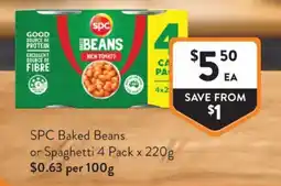 Foodworks SPC Baked Beans offer