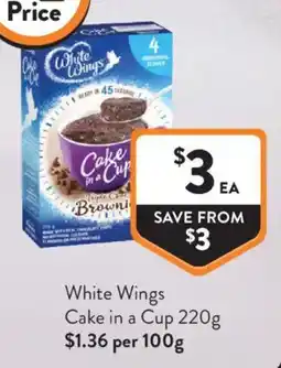Foodworks White Wings Cake in a Cup offer