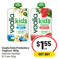 IGA Vaalia Kids Probiotics Yoghurt offer