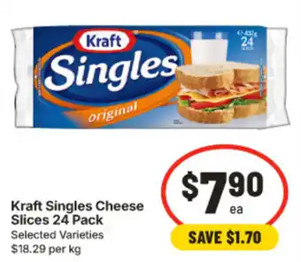IGA Kraft Singles Cheese Slices offer