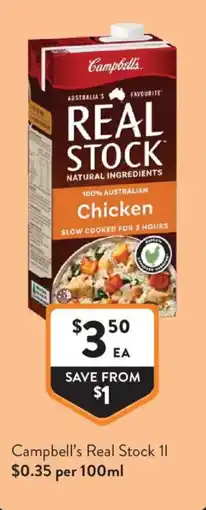 Foodworks Campbell's Real Stock Chicken offer