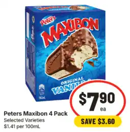 IGA Peters Maxibon 4 Pack offer