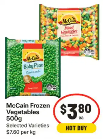 IGA McCain Frozen Vegetables Selected Varieties offer
