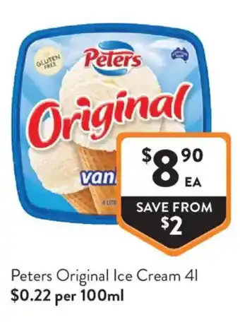Foodworks Peters Original Ice Cream offer