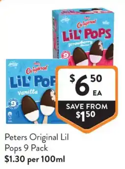 Foodworks Peters Original Lil Pops offer
