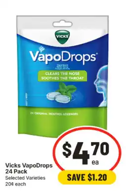 IGA Vicks VapoDrops offer