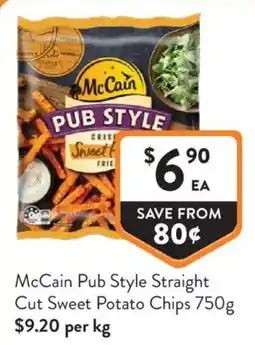 Foodworks McCain Pub Style Straight Cut Sweet Potato Chips offer