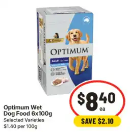 IGA Optimum Wet Dog Food Selected Varieties offer