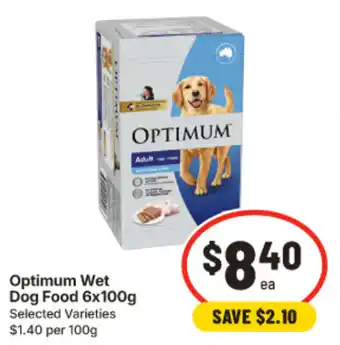 IGA Optimum Wet Dog Food Selected Varieties offer