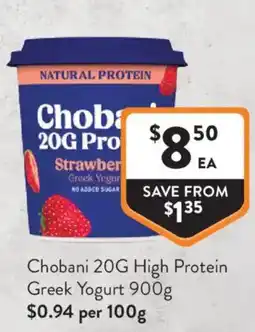 Foodworks Chobani 20G High Protein Greek Yogurt offer