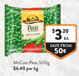 Foodworks McCain Peas offer