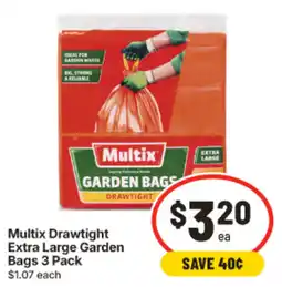 IGA Multix Drawtignt Extra Large Garden Bags offer