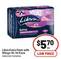 IGA Libra Extra Pads with Wings offer