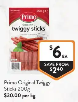 Foodworks Primo Original Twigggy Sticks offer
