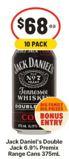 IGA Jack Daniel's Double Jack Premix offer