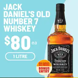 IGA Jack Daniel's Old Number 7 Whiskey offer