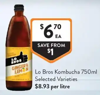Foodworks Lo Bros Kombucha offer