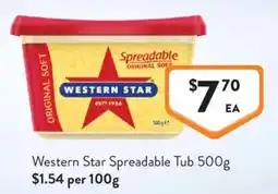 Foodworks Western Star Spreadable Tub offer