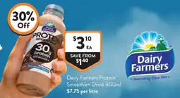 Foodworks Dairy Farmers Protein Smoothie + Drink offer