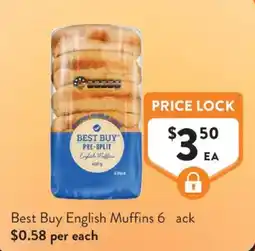 Foodworks Best Buy Pre-Split English Muffins offer