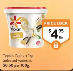 Foodworks Yoplait Yoghurt 1kg Selected Varieties offer