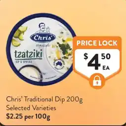 Foodworks Chris' Traditional Dip offer