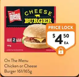 Foodworks On The Menu Cheese Burger offer