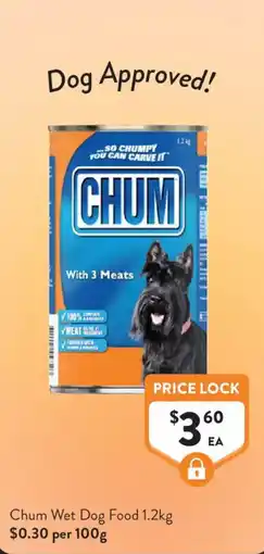 Foodworks Chum Wet Dog Food offer